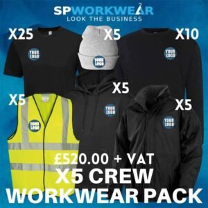 X5 Crew Workwear Pack – Complete Branded Apparel Solution